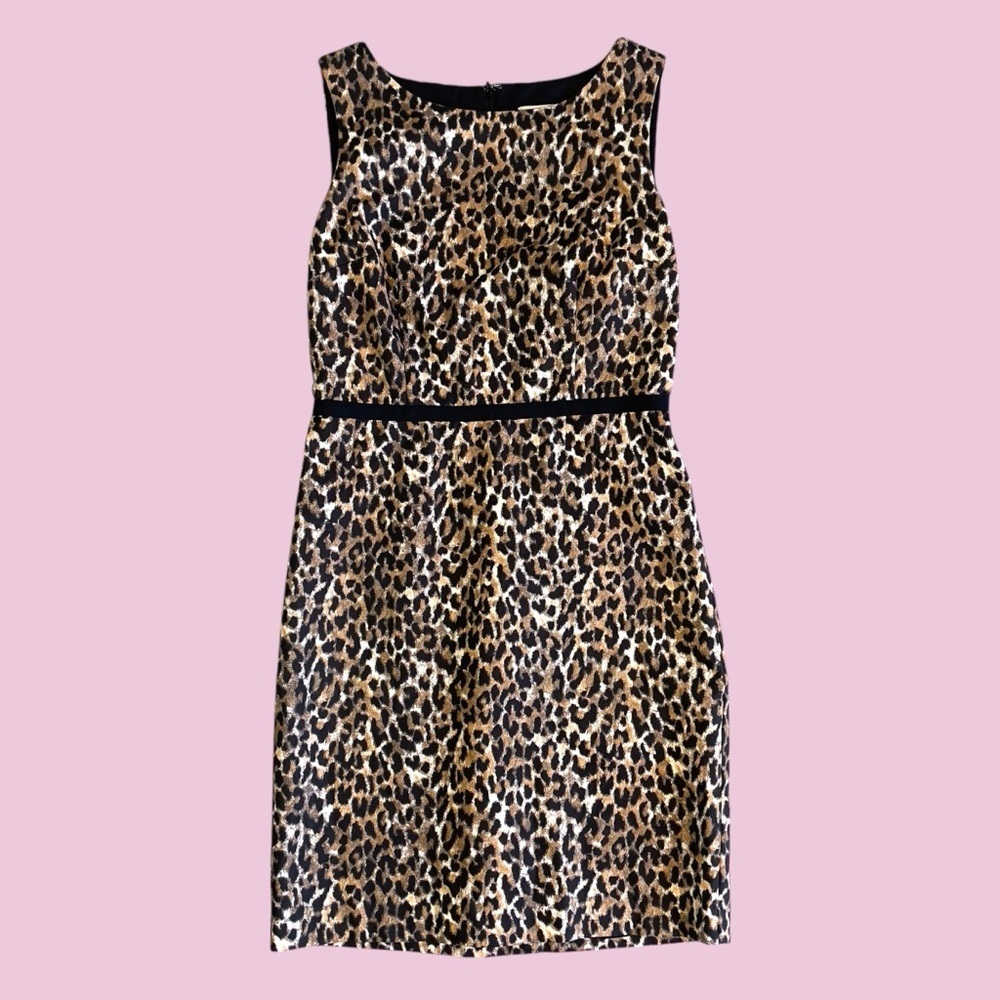 Loft Leopard Print Sleeveless Dress Size 4
